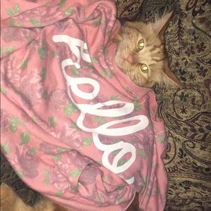 pink floral top with pockets